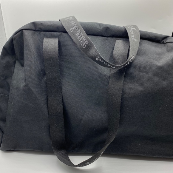 Little Marcel Black with Multicolour Band 48hr Canvas Fabric travel tote bag - Picture 4 of 5